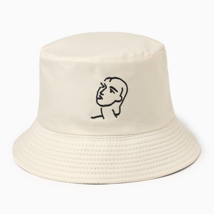 Панама женская двусторонняя MINAKU &laquo;Лицо&raquo; цвет бежевый, размер 56-58