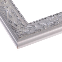 Рама для картин (зеркал) 60 х 90 х 4 см, дерево "Версаль", бело-серебристый Рама для картин (зеркал) 60 х 90 х 4 см, дерево "Версаль", бело-серебристый