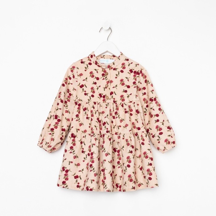 Платье детское KAFTAN Платье детское KAFTAN "Цветы", р. 30 (98-104), бежевый