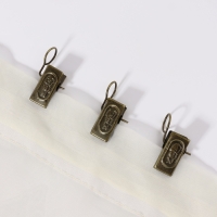 Зажим для штор, 32 &times; 11 мм, 20 шт, цвет бронзовый