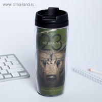 Подарочный набор &laquo;23 февраля медведь&raquo;: ежедневник и термостакан