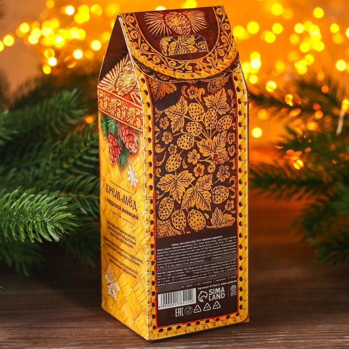 Набор &laquo;Крепкого здоровья&raquo;: травяной чай 20 г. и крем-мед 120 г.