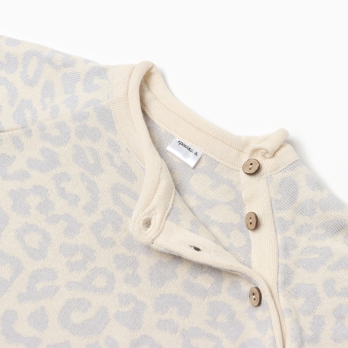 Джемпер вязаный Крошка Я Leo Baby рост 92-98 см, серый