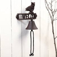 Колокол сувенирный металл "Филин. Welcome" 22х21х12 см