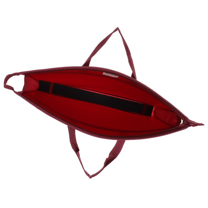 Папка для чертежей и рисунков A3, 420 х 343 х 50 мм, с ручками, пластиковая, молния сверху, 0.9 мм, Папка для чертежей и рисунков A3, 420 х 343 х 50 мм, с ручками, пластиковая, молния сверху, 0.9 мм, "Стандарт" ПР 5, плечевой ремень, бордовая