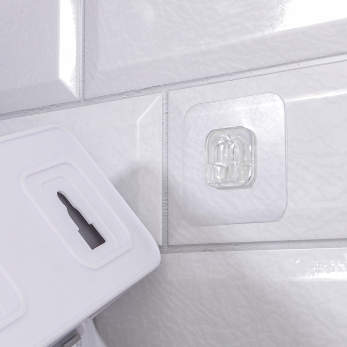 Органайзер для хранения, навесной, 2 секции, с клеевыми крючками, 20,2 × 11 × 6,4 см, цвет белый/серый Органайзер для хранения, навесной, 2 секции, с клеевыми крючками, 20,2 × 11 × 6,4 см, цвет белый/серый