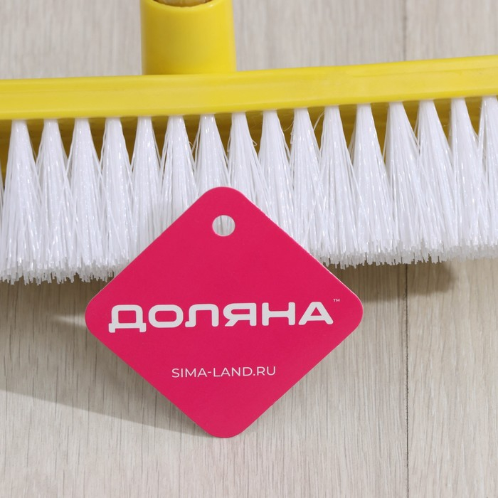 Щётка для пола с водосгоном Доляна, телескопический черенок, нержавеющая сталь, 26&times;6&times;73(118) см, цвет МИКС