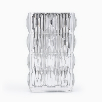 Ваза для цветов &laquo;Монарда&raquo; из стекла, серебро 25&times;13,5&times;9,5 см