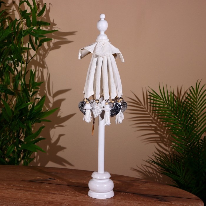 Сувенир интерьерный "Зонтик" белый 60 см