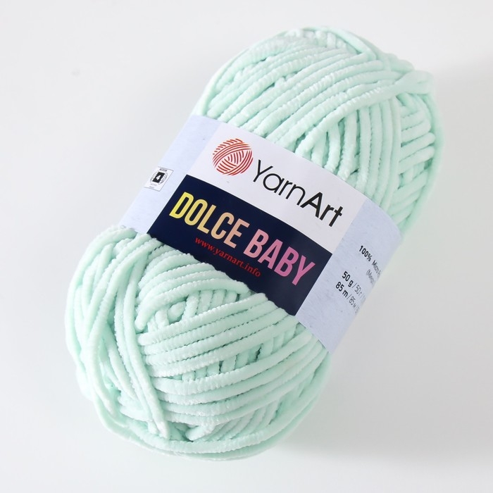Пряжа Пряжа "Dolce Baby" 100% микрополиэстер 85м/50 гр (753 мятный)
