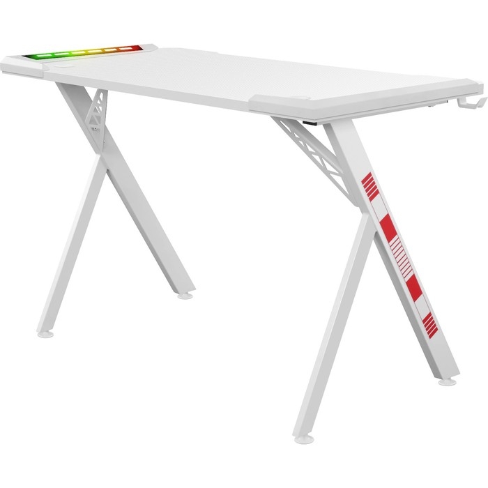 Стол игровой Defender Infinity, 120х75х60 см, нагрузка до 110 кг, подсветка, белый