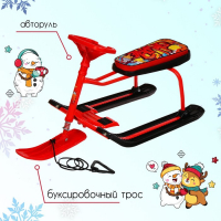 Снегокат &laquo;Тимка спорт 1+ Граффити красный&raquo;, ТС1+/GR, цвет красный/чёрный