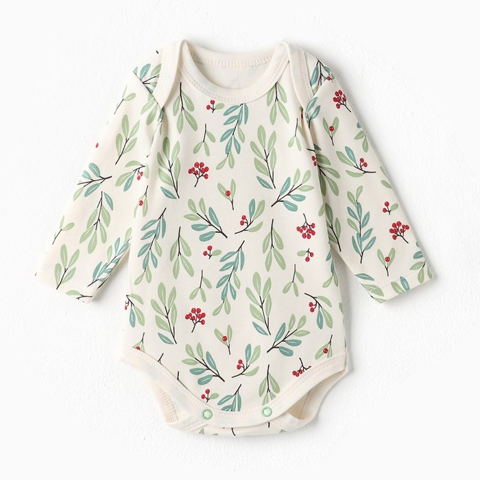 Боди Крошка Я "Christmas", рост 74-80 см, молочный