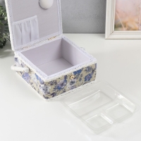 Шкатулка для рукоделия "Сиреневая цветочная поляна" 20х20х11 см Шкатулка для рукоделия "Сиреневая цветочная поляна" 20х20х11 см