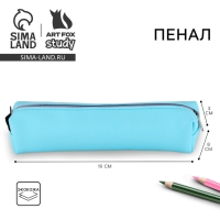 Пенал школьный из искусственной кожи &laquo;1 сентября: Мятный&raquo; , 19 х 8 х 3 см