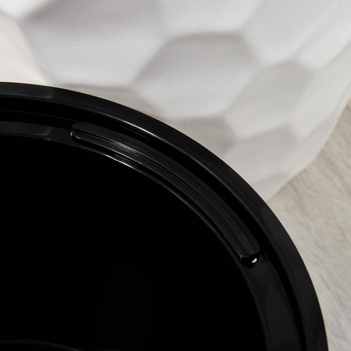 Кашпо для цветов со вставкой &laquo;Мозаика&raquo;, 19,5 л (9 л), цвет белый