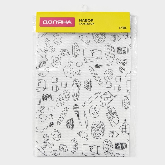 Салфетки сервировочные на стол Доляна Kitchen, 4 шт, 45&times;30 см
