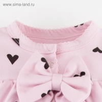 Платье-боди Крошка Я "Сердечки", розовый, рост 74-80 см Платье-боди Крошка Я "Сердечки", розовый, рост 74-80 см