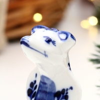 Сувенир "Змейка Маша", 10 х 5 см, гжель