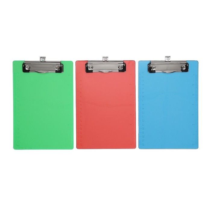 Планшет с прижимом А5 Callligrata, пластик, прозрачный, МИКС Планшет с прижимом А5 Callligrata, пластик, прозрачный, МИКС