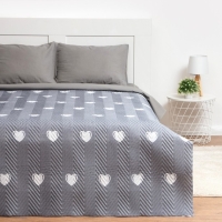 Покрывало евро макси Экономь и Я "Сердца" 240*210±5см, 100% полиэстер, 190гр/м2 Покрывало евро макси Экономь и Я "Сердца" 240*210±5см, 100% полиэстер, 190гр/м2