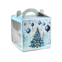 Коробка кондитерская с окном, сундук, «Ёлочка», 20 х 20 х 20 см, Новый год Коробка кондитерская с окном, сундук, «Ёлочка», 20 х 20 х 20 см, Новый год