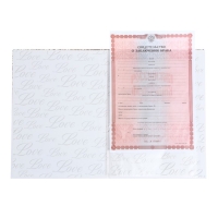 Папка для свидетельства о заключении брака &laquo;Все начинается с любви &raquo;, 23,5 х 31,5 см.