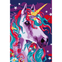 Алмазная мозаика с частичным заполнением на подрамнике &laquo;Единорог&raquo;, 50 x 60 см
