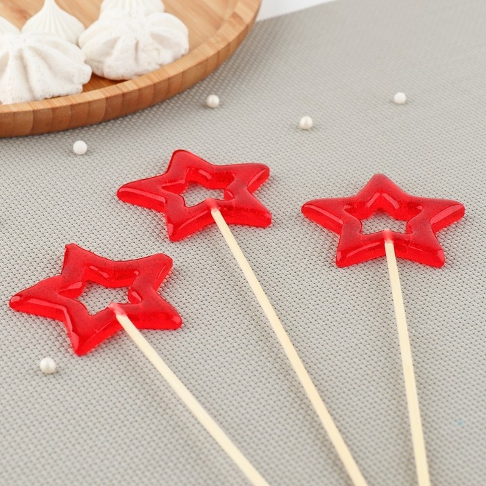 Силиконовый молд для леденцов и шоколада &laquo;Звезды&raquo;, цвет прозрачный