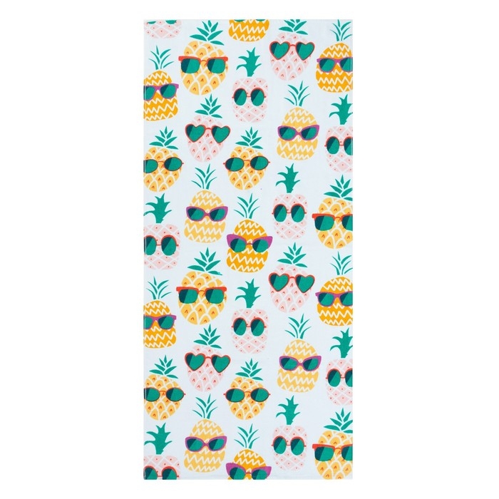 Полотенце LoveLife Полотенце LoveLife "Ананасы" 70х140 см, велюр/махра 340гр/м2, 100% хлопок