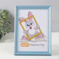 Фоторамка пластик "Стиль голубой" 15х21 см, голубой Фоторамка пластик "Стиль голубой" 15х21 см, голубой