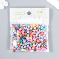 Бусины для творчества пластик "Шарики мраморные разводы" набор 20 гр d=0,6 см Бусины для творчества пластик "Шарики мраморные разводы" набор 20 гр d=0,6 см