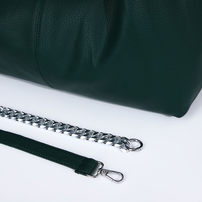 Сумка-мешок на молнии, наружный карман, цвет зелёный Сумка-мешок на молнии, наружный карман, цвет зелёный