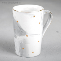 Кружка керамическая &laquo;Счастье&raquo;, 350 мл, цвет серый