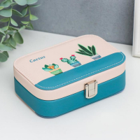 Шкатулка кожзам для украшений "Растения в горшочках" сине-розовая 5х15х10 см Шкатулка кожзам для украшений "Растения в горшочках" сине-розовая 5х15х10 см