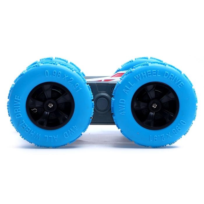 Машина-перевёртыш радиоуправляемая &laquo;Трюкач&raquo;, работает от аккумулятора, цвет синий