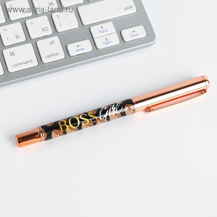 Ручка шариковая, синяя паста, 1.0 мм, металл розовое золото, в футляре, &laquo;Мечтай и делай&raquo;