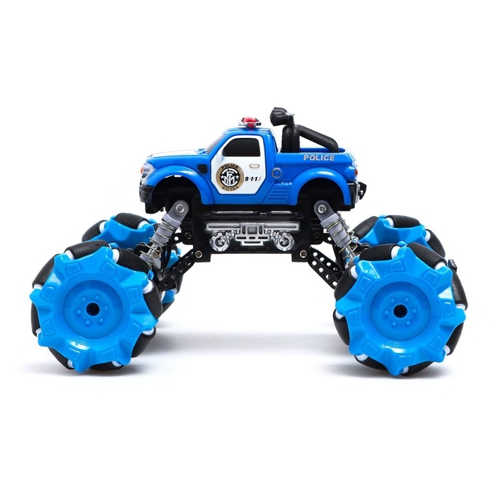 Джип радиоуправляемый &laquo;Полиция&raquo;, 4WD, дрифт, работает от аккумулятора, цвет синий