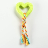 Игрушка "Сердечко с канатом", 7 см, жёлтое Игрушка "Сердечко с канатом", 7 см, жёлтое