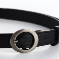 Ремень женский, ширина 2 см, пряжка металл, цвет чёрный Ремень женский, ширина 2 см, пряжка металл, цвет чёрный