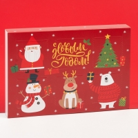 Подарочный Подарочный набор носков адвент, 6 пар адвент, 6 пар "С Новым Годом" , 16-18 см