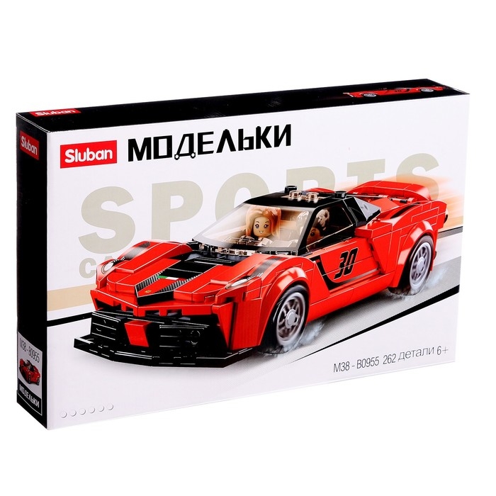 Конструктор Модельки «Спорткар», 262 детали Конструктор Модельки «Спорткар», 262 детали