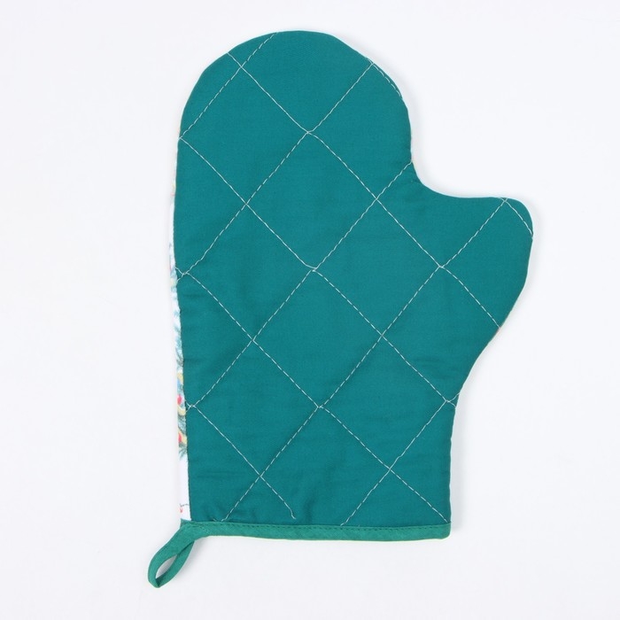 Новый год.Варежка-прихватка Этель "Сказочный лес" 20х28 см, 100% хл, ватин 250 г/м2