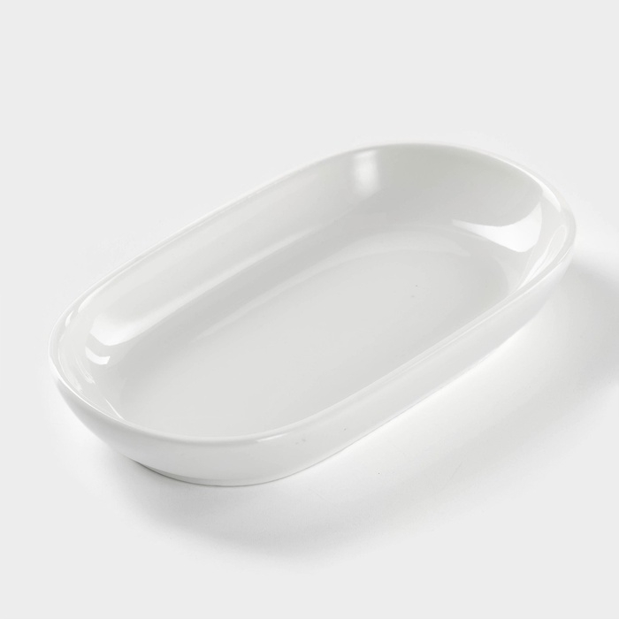 Блюдо фарфоровое Wilmax, 14&times;7,5 см, цвет белый