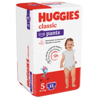 Трусики-подгузники Huggies Classic 5 (13-17кг) 13 шт. Трусики-подгузники Huggies Classic 5 (13-17кг) 13 шт.