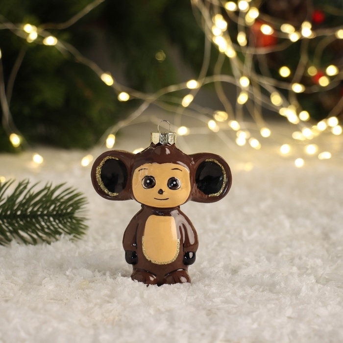 Ёлочное украшение Ёлочное украшение "Чебурашка", в подарочной упаковке, h-9 см