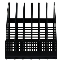 Лоток для бумаг cборный, вертикальный, LINE, 6 отделений, чёрный