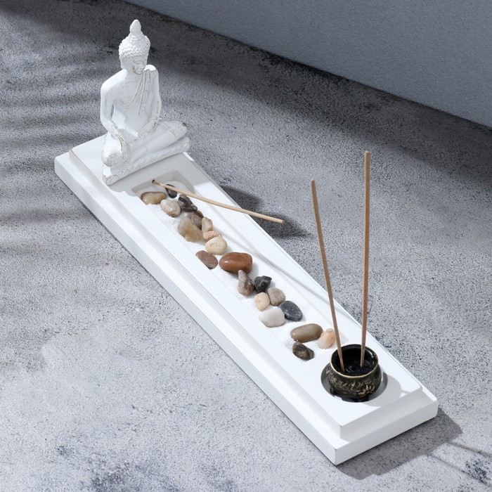 Подставка для благовоний Подставка для благовоний "Счастья", 28 х 6 х 12,5 см, бетон
