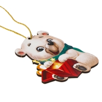 Ёлочная деревянная подвеска «Новый год! Белый мишка» Ёлочная деревянная подвеска «Новый год! Белый мишка»