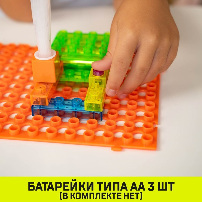 Конструктор блочный-электронный «В мире электроники», 59 схем, 19 деталей Конструктор блочный-электронный «В мире электроники», 59 схем, 19 деталей